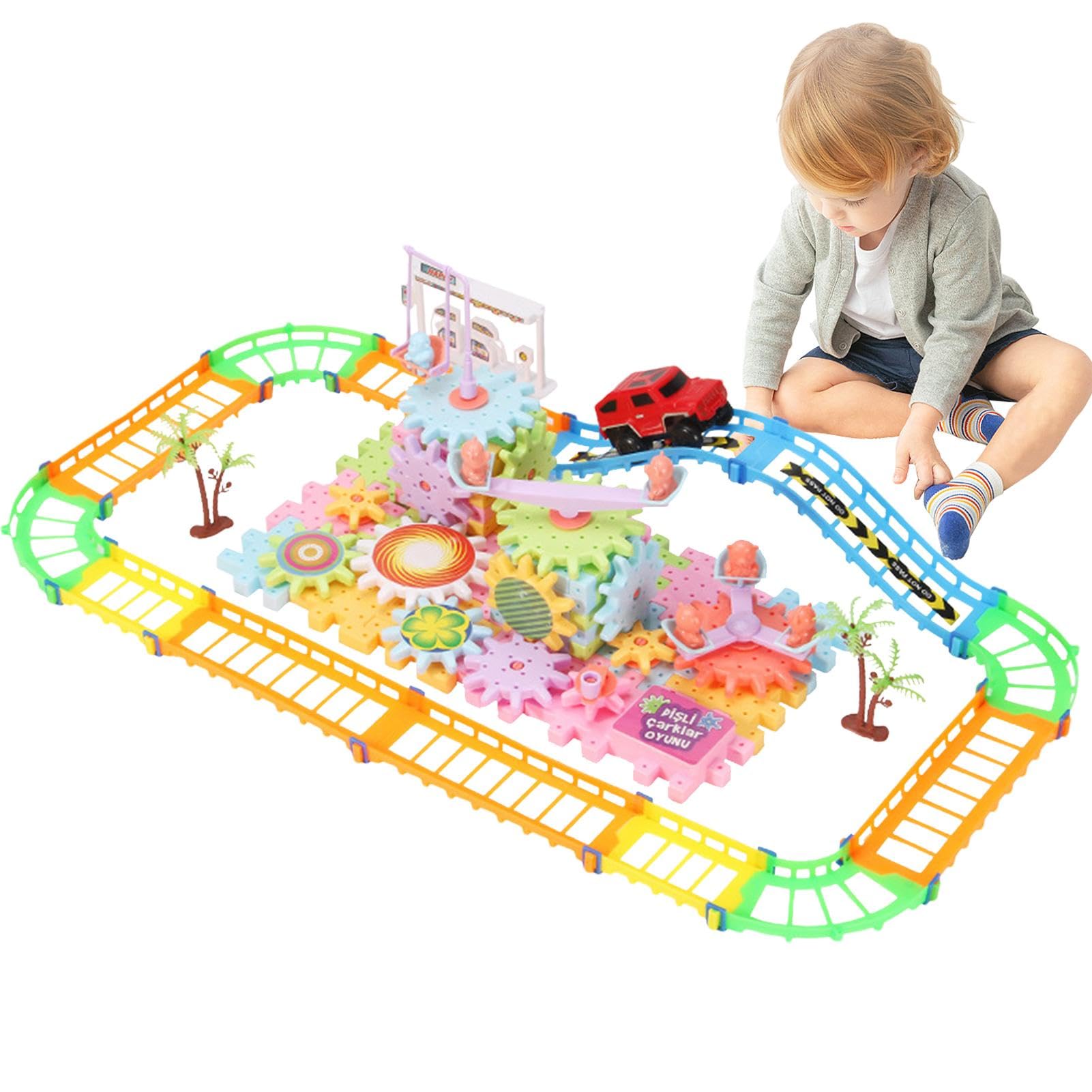 Amazon.co.jp: ギア ギア組み立ておもちゃセット | くるくる歯車の知育